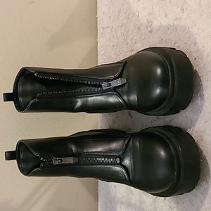 Marc Fisher Zippa2 Lug sole, zip front ankle boots